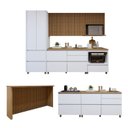 Ver imagem 3 de Cozinha Completa Modulada 8 Peças 10 Portas 10 Gavetas Norten Branco/Nature