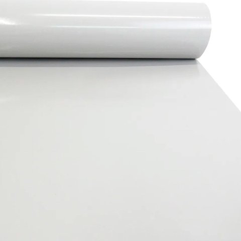 Vinil Adesivo Branco Brilhante Decoração Laca Autocolante Balão Bubble Plotagem Envelopar Móveis 5m