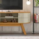 Ver imagem 5 de Rack Tv 55 Pol 136cm Bancada para Sala Rylan Cumaru/opala M20 - D’Rossi