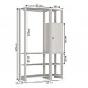 Ver imagem 5 de Closet Modulado 2 Peças com 1 Cabideiro 2 Prateleiras e 6 Nichos Yes Marrom