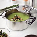 Ver imagem 2 de Caçarola Rasa Fundo Triplo Tramontina Brava 62403200 Inox