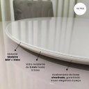 Ver mais imagens de Prato Bandeja Giratória Sobrepo Centro Mesa Mdf Laqueado com Vidro Fixo 60cm