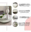 Ver imagem 3 de Prato Bandeja Giratória Sobrepo Centro Mesa Mdf Laqueado com Vidro Fixo 60cm