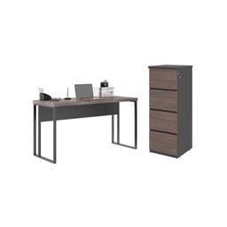 Jogo Arquivo com Mesa de Cuba Freijo Preto - 1