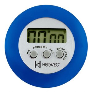 Cronômetro Digital Progressivo Regressivo Azul Timer Herweg 3308