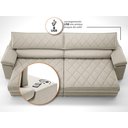 Ver imagem 7 de Sofá de Duplo Molejo com Carregador Usb, Retrátil e Reclinável Valencia 2,90m Veludocristal Areia