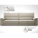 Ver imagem 4 de Sofá de Duplo Molejo com Carregador Usb, Retrátil e Reclinável Valencia 2,90m Veludocristal Areia