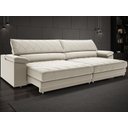 Ver imagem 2 de Sofá de Duplo Molejo com Carregador Usb, Retrátil e Reclinável Valencia 2,90m Veludocristal Areia