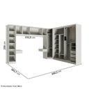 Ver imagem 4 de Guarda-Roupa Modulado de Canto Obliquo 8 Peças 9 Portas Orion CabeCasa MadeiraOriginals