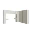 Ver imagem 3 de Guarda-Roupa Planejado de Canto Obliquo 8 Peças 9 Portas Orion CabeCasa MadeiraOriginals Bege/Aveia