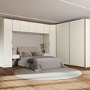 Ver imagem 1 de Guarda-Roupa Planejado de Canto Obliquo 8 Peças 9 Portas Orion CabeCasa MadeiraOriginals Bege/Aveia