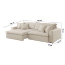 Ver imagem 2 de Sofá Zen Linho 02 Módulos 120 Cm B25 Meu Sofá Online A302 Linho Branco