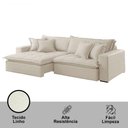 Ver imagem 4 de Sofá Zen Linho 02 Módulos 120 Cm B25 Meu Sofá Online A302 Linho Branco