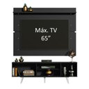 Ver imagem 4 de Rack Madesa Dubai e Painel para Tv até 65 Polegadas com Pés - Preto/branco 7777