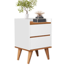 Kit 02 Mesas de Cabeceira Verona - Branco/nature - 3