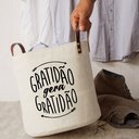 Ver imagem 2 de Cesto de Roupa Suja com Alças em Couro Ecológico e Estampa