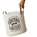 Ver imagem 1 de Cesto de Roupa Suja com Alças em Couro Ecológico e Estampa