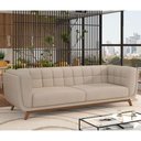 Ver imagem 7 de Sofá Living Decorativo 3 Lugares 240cm Bellart M22 Linho Cru - Mpozenato