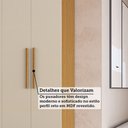 Ver imagem 6 de Guarda-Roupa Casal Hanna 8 Portas 4 Gavetas 100% MDF Cinamomo/Off White - ACP Móveis