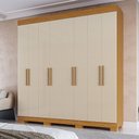 Ver imagem 1 de Guarda-Roupa Casal Hanna 8 Portas 4 Gavetas 100% MDF Cinamomo/Off White - ACP Móveis