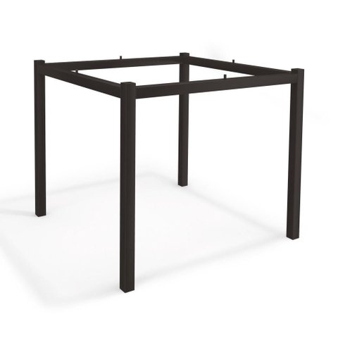 Base Mesa Tubular Preto Reno Kappesberg para Tampo 90cm