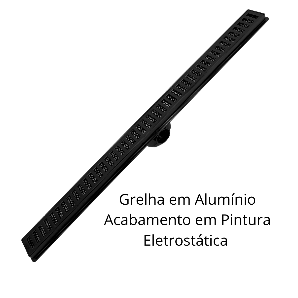 Ralo Linear Banheiro Seca Box 5x90 Alumínio Preto Fosco com Tela - 3