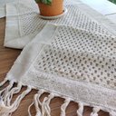 Ver imagem 3 de Caminho de Mesa Artesanal Renda Algodão Cru 40x220