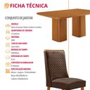 Ver imagem 7 de Mesa de Jantar Eloise 180cm Tampo MDF Laminado Canto Copo com 6 Cadeiras Carolina