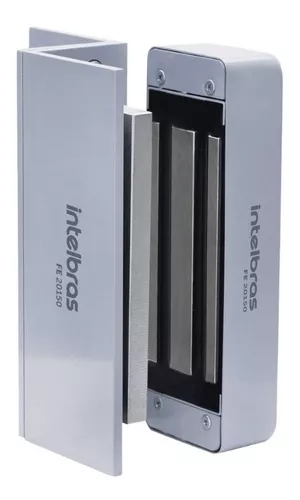 Fechadura Eletroimã 150 KGF FE20150 Prata Com Sensor Intelbras, Confiável, Segura Ideal Para Portas