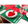 Mesa Posta de Natal 13 Peças Vermelho e Verde - Caminho de Mesa Jogo Americano e Toalhas - 3