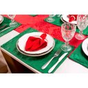 Ver imagem 3 de Mesa Posta de Natal 13 Peças Vermelho e Verde - Caminho de Mesa Jogo Americano e Toalhas