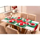 Ver imagem 1 de Mesa Posta de Natal 13 Peças Vermelho e Verde - Caminho de Mesa Jogo Americano e Toalhas