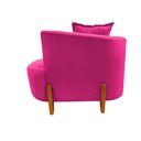 Ver imagem 6 de Namoradeira Sofá Feijão Luna 100cm Orgânica Veludo Rosa Pink