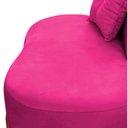 Ver mais imagens de Namoradeira Sofá Feijão Luna 100cm Orgânica Veludo Rosa Pink