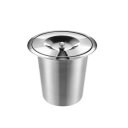 Ver imagem 2 de Lixeira Embutir 3 Litros Tampa Inox Polido Balde Alumínio