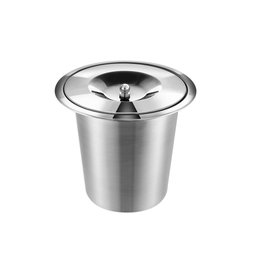 Lixeira Embutir 3 Litros Tampa Inox Polido Balde Alumínio - 2
