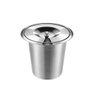 Lixeira Embutir 3 Litros Tampa Inox Polido Balde Alumínio - 2