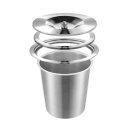 Ver imagem 3 de Lixeira Embutir 3 Litros Tampa Inox Polido Balde Alumínio