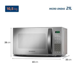 Micro-ondas Mondial 21l 1200w Mo-01-21-e 60hz 127v - 8