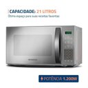 Ver imagem 2 de Micro-ondas Mondial 21l 1200w Mo-01-21-e 60hz 127v