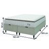 Cama Box Colchão Baú Casal King Molas Ensacadas City Pillow Top 193x203x64cm Bege / Branco Hellen - 4