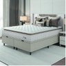 Cama Box Colchão Baú Casal King Molas Ensacadas City Pillow Top 193x203x64cm Bege / Branco Hellen - 1