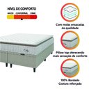 Ver imagem 6 de Cama Box Colchão Baú Casal King Molas Ensacadas City Pillow Top 193x203x64cm Bege / Branco Hellen