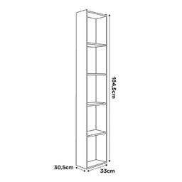 Estante Decorativa Livreiro Janaina Branco Ajl - 4