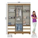Ver imagem 4 de Guarda Roupa Henn Briz 3 Portas 4 Gavetas