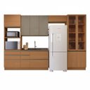 Ver imagem 3 de Cozinha Modulada 5 Peças 3,50m Cristaleira Maxxi Kappesberg