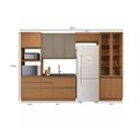 Ver imagem 2 de Cozinha Modulada 5 Peças 3,50m Cristaleira Maxxi Kappesberg