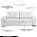 Ver imagem 4 de Sofá Decorativo 2 Lugares Turim 150cm Couro Branco G58 - Gran Belo