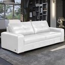 Ver imagem 1 de Sofá Decorativo 2 Lugares Turim 150cm Couro Branco G58 - Gran Belo