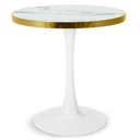 Ver imagem 3 de Conjunto Mesa de Jantar Redonda Majestic 70cm Branca com 2 Cadeiras Estofadas Marcela - Rosa